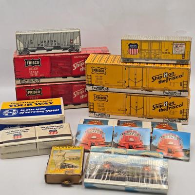 LOT 172: Frisco, Southern Pacific, Union Pacific, Santa Fe, Western Maryland Railway, and Le Central Unused Books and Boxes of Matches