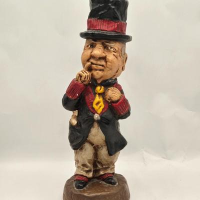 LOT 174: Two Vintage W.C. Fields Kentucky Straight Bourbon Whiskey Decanters, W.C. Fields Mug, and Chalkware Figurine