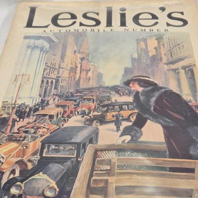LOT 180: January 9, 1913, March 20, 1913, August 21, 1913, September 9, 1915, & January 11, 1917 Leslie's Magazines