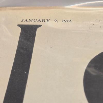 LOT 180: January 9, 1913, March 20, 1913, August 21, 1913, September 9, 1915, & January 11, 1917 Leslie's Magazines