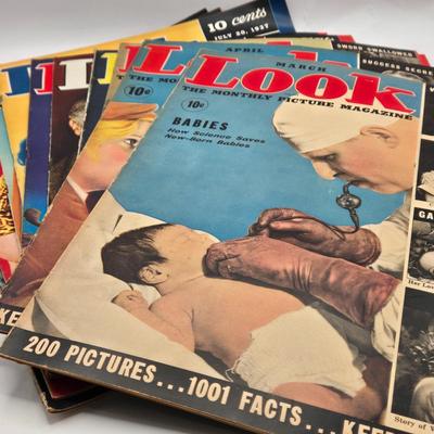 LOT 181: Thirteen Vintage "Look" Magazines with Various Dates