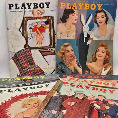 LOT 186: Vintage Playboy Magazines from 1956