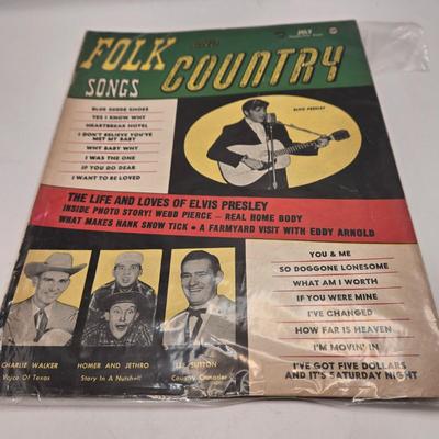 LOT 189: The King of Rock and Roll: Two "The Lover of Elvis" Magazines, July, 1956 Issue of "Folk and Country Songs"...