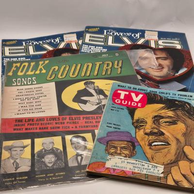 LOT 189: The King of Rock and Roll: Two "The Lover of Elvis" Magazines, July, 1956 Issue of "Folk and Country Songs"...