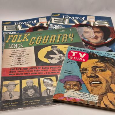 LOT 189: The King of Rock and Roll: Two "The Lover of Elvis" Magazines, July, 1956 Issue of "Folk and Country Songs"...