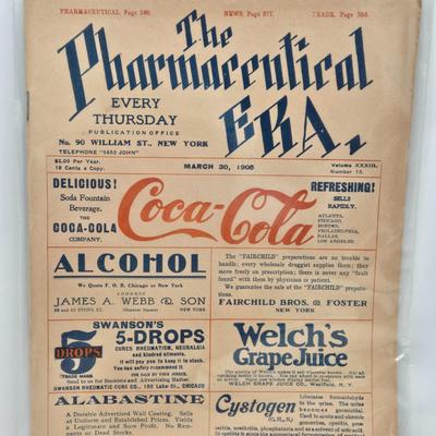 LOT 191: Antique Coca-Cola "The Pharmaceutical Era" Magazine / 1905