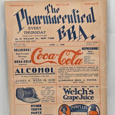 LOT 192: Antique 1899 & 1905 Coca-Cola " The Pharmaceutical Era" Magazines