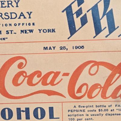 LOT 192: Antique 1899 & 1905 Coca-Cola " The Pharmaceutical Era" Magazines