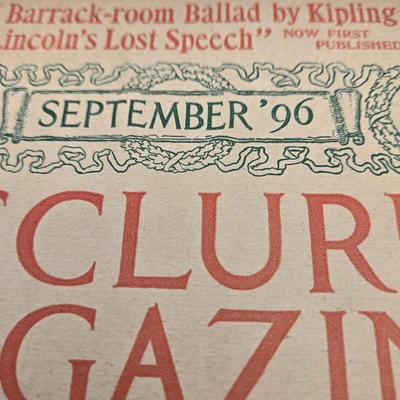 LOT 194: Antique Magazine and Newspaper Pages, 1896 McClures Magazine, 1899 Dixie Monthly Magazine and More