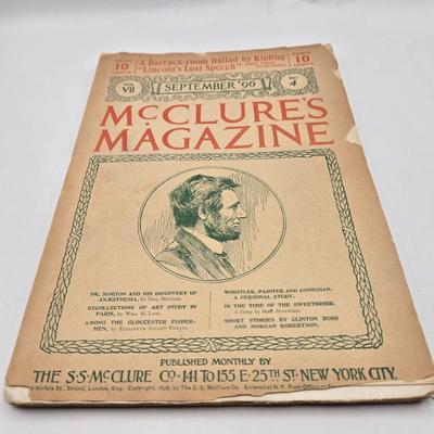 LOT 194: Antique Magazine and Newspaper Pages, 1896 McClures Magazine, 1899 Dixie Monthly Magazine and More