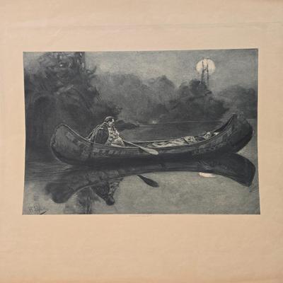 LOT 196: Vintage Reproductions of Daughters of a Wertheimer by John Singer Sargent, The Rower by Winslow Homer, A Wounded Enemy by Howard...