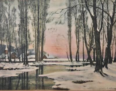 LOT 196: Vintage Reproductions of Daughters of a Wertheimer by John Singer Sargent, The Rower by Winslow Homer, A Wounded Enemy by Howard...