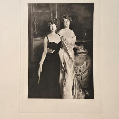 LOT 196: Vintage Reproductions of Daughters of a Wertheimer by John Singer Sargent, The Rower by Winslow Homer, A Wounded Enemy by Howard...