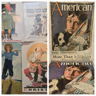 LOT 197: Vintage Magazine Covers with Artwork by Norman Rockwell