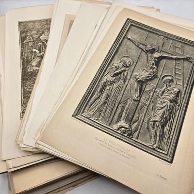 LOT 198: Pages of an Antique Artwork Book