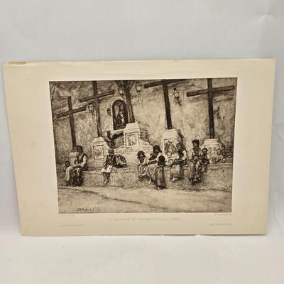 LOT 198: Pages of an Antique Artwork Book