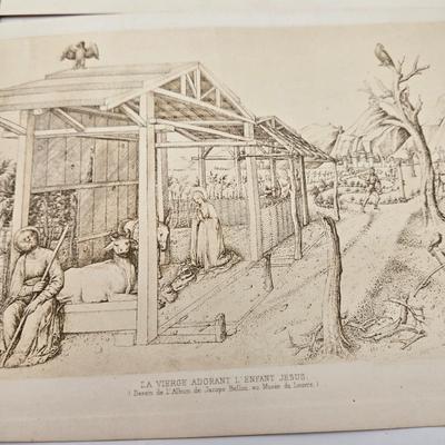 LOT 198: Pages of an Antique Artwork Book