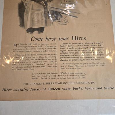 LOT 199: Vintage Advertisements for Hires, Moxie, and More