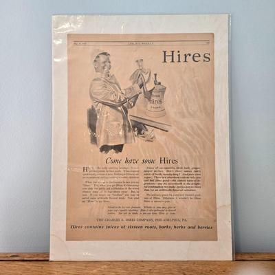 LOT 199: Vintage Advertisements for Hires, Moxie, and More
