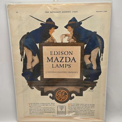 LOT 200: Vintage Advertisements with Maxfield Parish Artwork