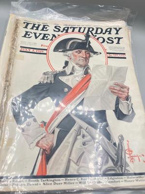 LOT 201: Antique / Vintage Saturday Evening Post Magazines