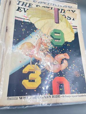 LOT 201: Antique / Vintage Saturday Evening Post Magazines