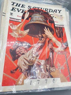 LOT 201: Antique / Vintage Saturday Evening Post Magazines