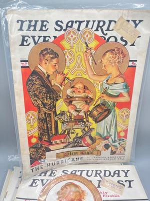 LOT 201: Antique / Vintage Saturday Evening Post Magazines