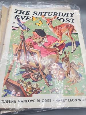 LOT 201: Antique / Vintage Saturday Evening Post Magazines