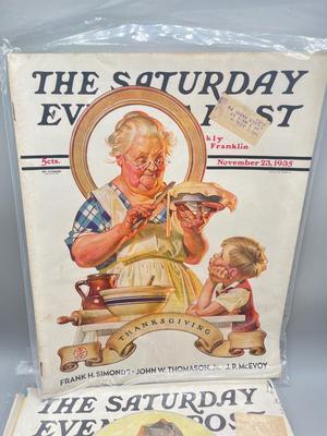 LOT 201: Antique / Vintage Saturday Evening Post Magazines
