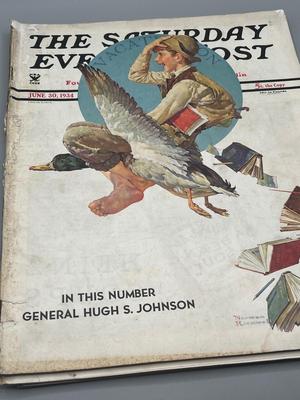 LOT 203: Vintage Saturday Evening Post Magazines