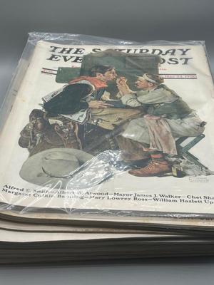 LOT 203: Vintage Saturday Evening Post Magazines