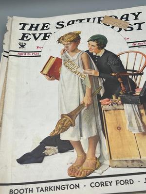 LOT 203: Vintage Saturday Evening Post Magazines
