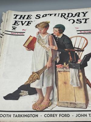 LOT 203: Vintage Saturday Evening Post Magazines