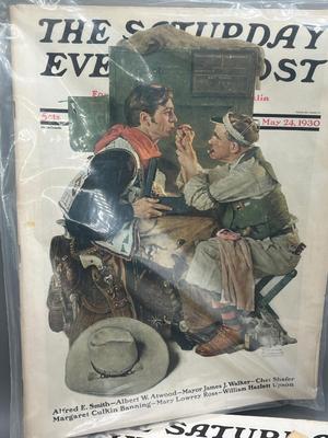 LOT 203: Vintage Saturday Evening Post Magazines