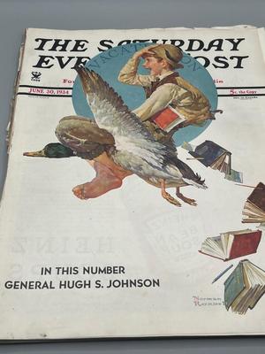 LOT 203: Vintage Saturday Evening Post Magazines