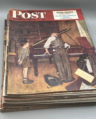 LOT 204: Vintage Saturday Evening Post Magazines