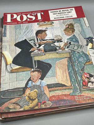 LOT 204: Vintage Saturday Evening Post Magazines