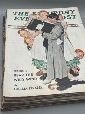 LOT 204: Vintage Saturday Evening Post Magazines
