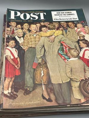 LOT 204: Vintage Saturday Evening Post Magazines
