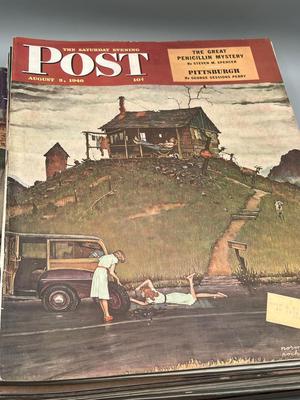 LOT 204: Vintage Saturday Evening Post Magazines