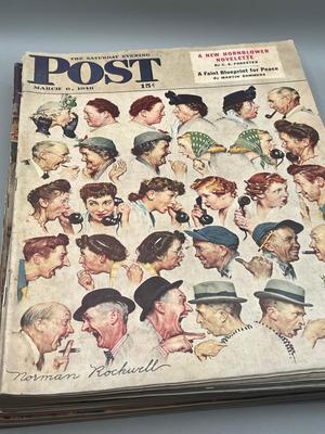 LOT 204: Vintage Saturday Evening Post Magazines