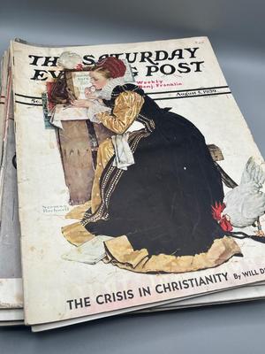LOT 210: Saturday Evening Post Vintage Magazine Issues