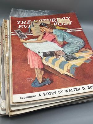 LOT 210: Saturday Evening Post Vintage Magazine Issues