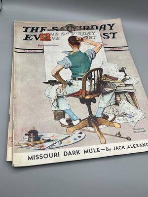 LOT 210: Saturday Evening Post Vintage Magazine Issues