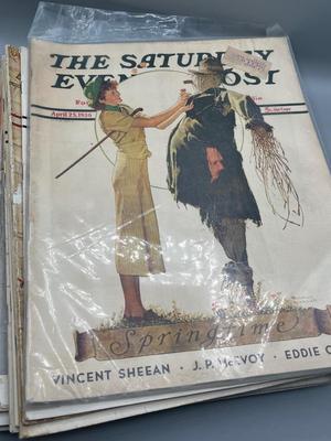 LOT 210: Saturday Evening Post Vintage Magazine Issues