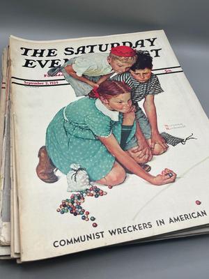 LOT 210: Saturday Evening Post Vintage Magazine Issues
