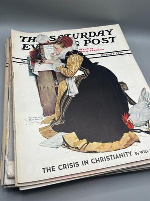 LOT 210: Saturday Evening Post Vintage Magazine Issues