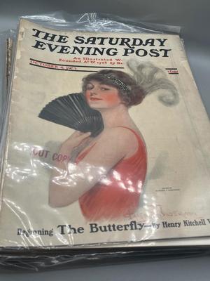 LOT 211: Antique Saturday Evening Post Issues