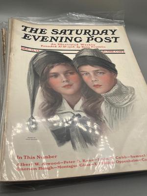 LOT 211: Antique Saturday Evening Post Issues